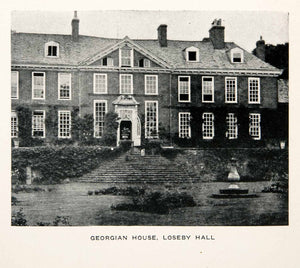 1928 Print Georgian Cotch Loseby Hall England Architectural Styles James XEC7