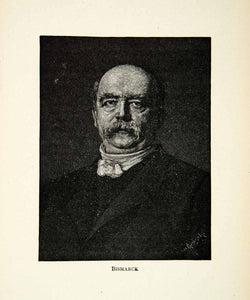 1906 Wood Engraving Portrait Costume Otto Von Bismark German Statesman XECA3