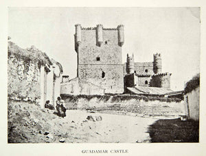1907 Print Toledo Spain Guadamar Castle Castillo San Servando Medieval XECA4