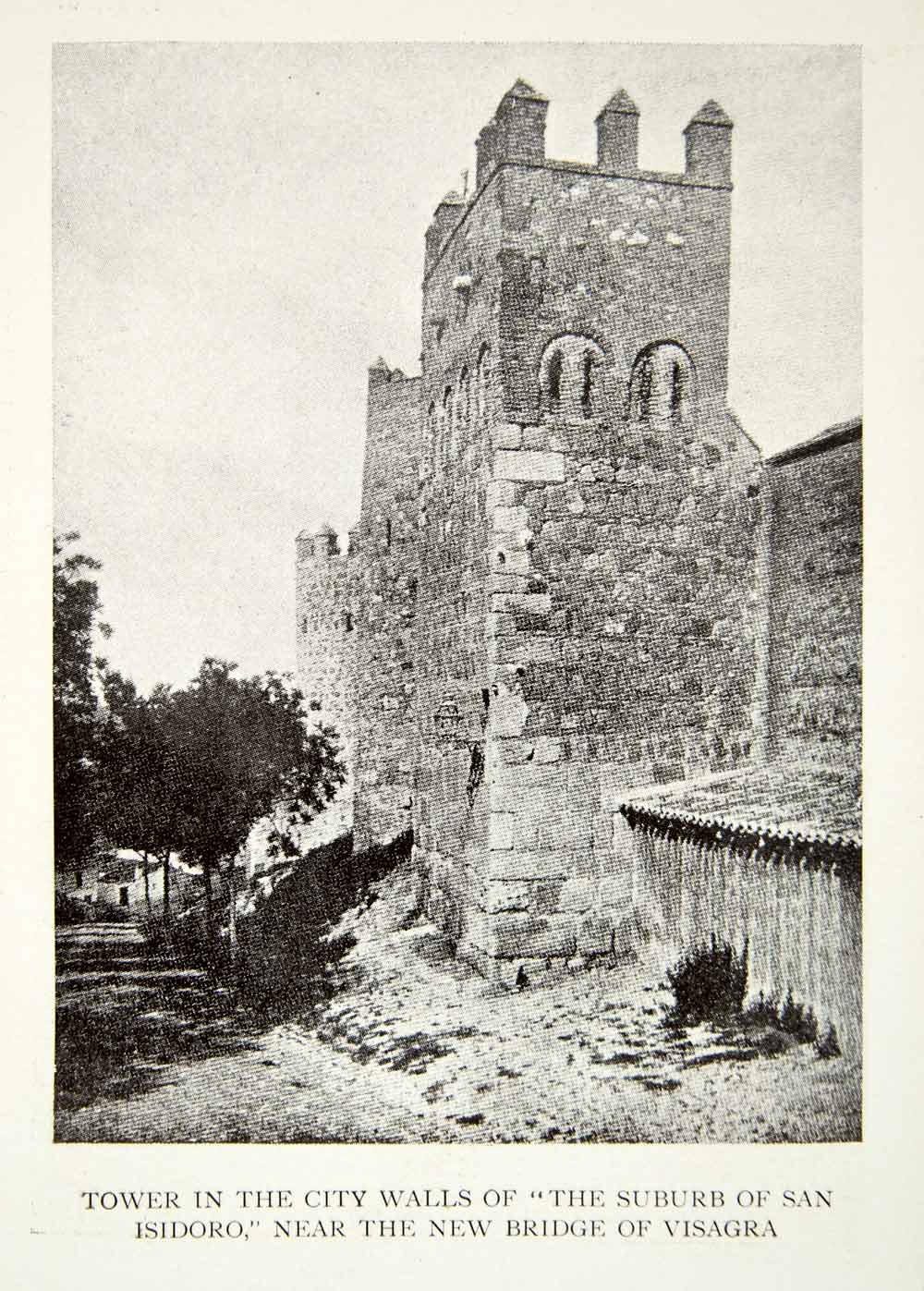 1907 Print tower City Walls Suburb San Isidoro New Bridge Visagra Toledo XECA4