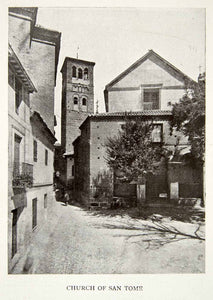1907 Print Church San Tome Toledo Spain Burial Count Orgaz Pious Tower XECA4