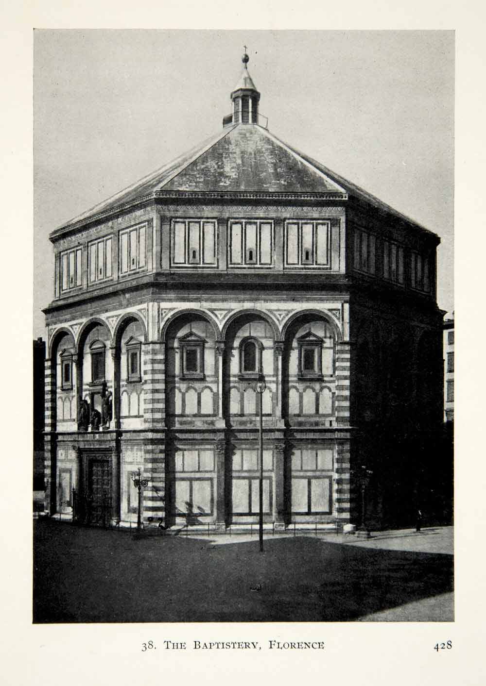 1915 Print Romanesque Architecture Baptistery San Giovanni Florence Church XECA7
