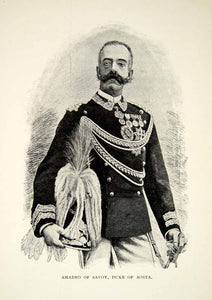 1900 Print Amadeo I Spain Duke Aosta King House Savoy King Vittorio XEDA5