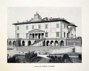 1907 Print Villa Poggio Imperiale Imperial Hill Neoclassical Grand Ducal XEDA6