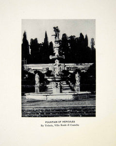 1907 Print Fountain Hercules Tribolo Villa Medicea di Castello Reale XEDA6