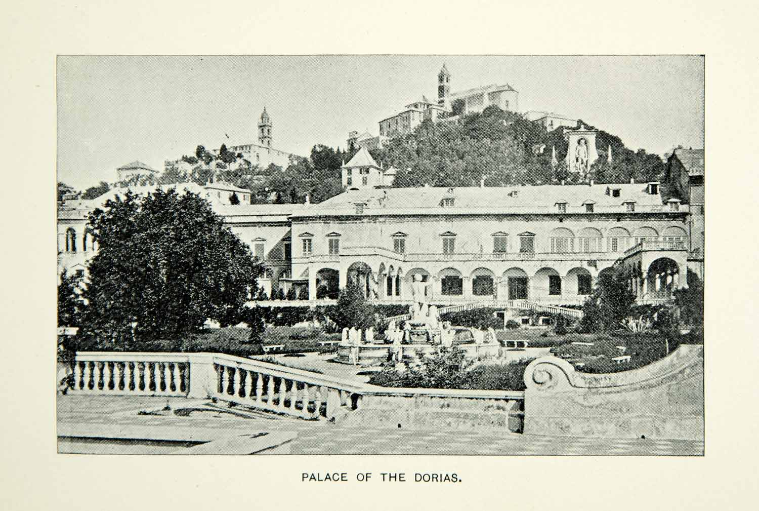 1884 Print Palace Dorias Pamphilj Historical View Landmark Italian Hill XEDA8
