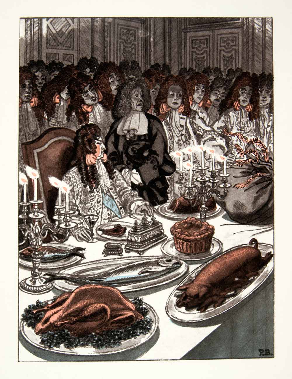 1959 Photolithograph Pierre Brissaud Art King Louis XIV France
