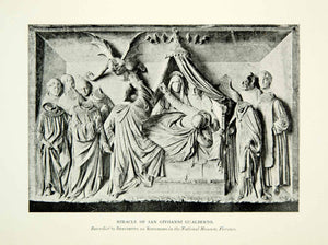1894 Print Miracle San Givoanni Gualberto Bas Relief Benedetto Da XEEA2