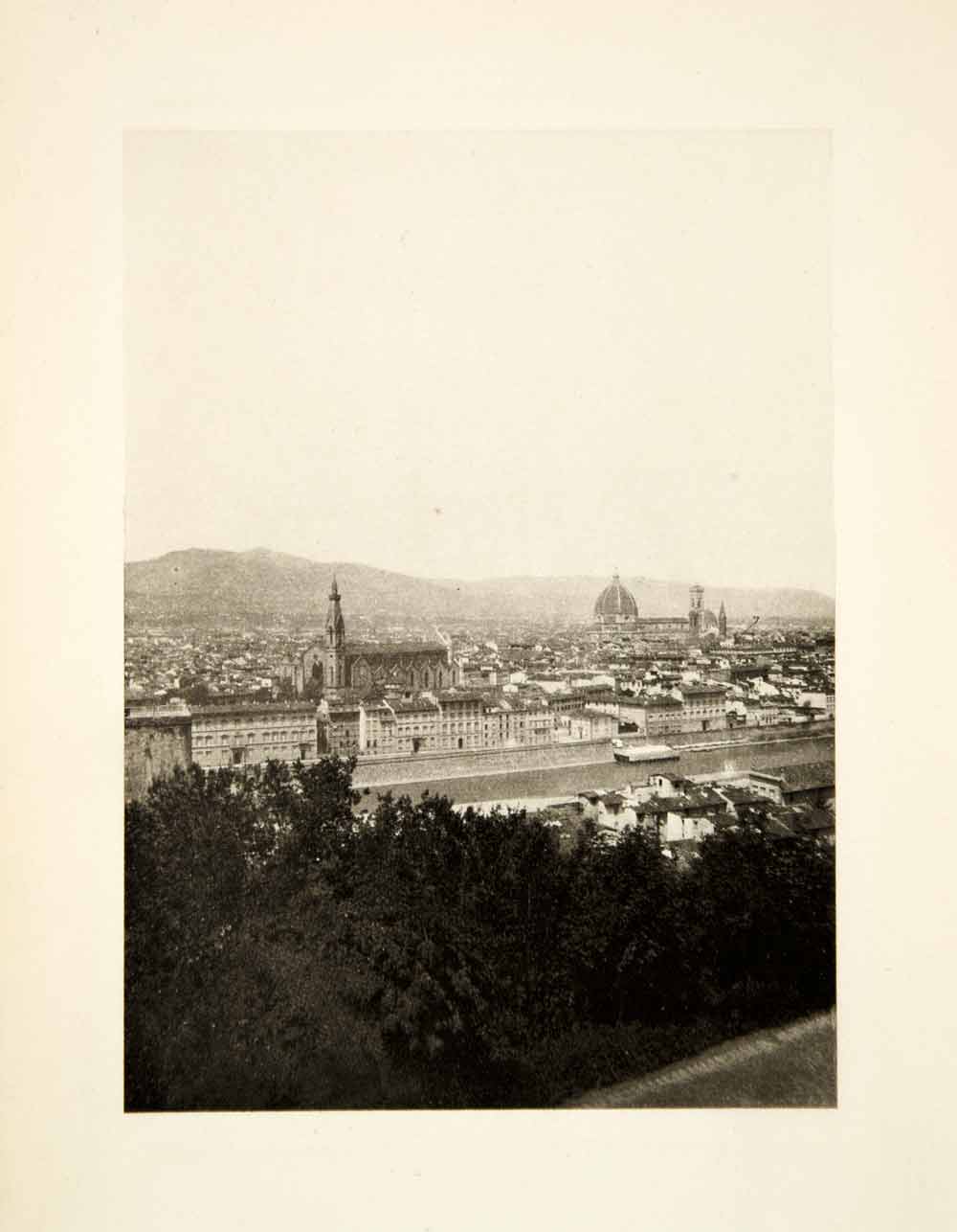 1897 Photogravure Florence Italy Cityscape Historical View Cathedral XEEA8