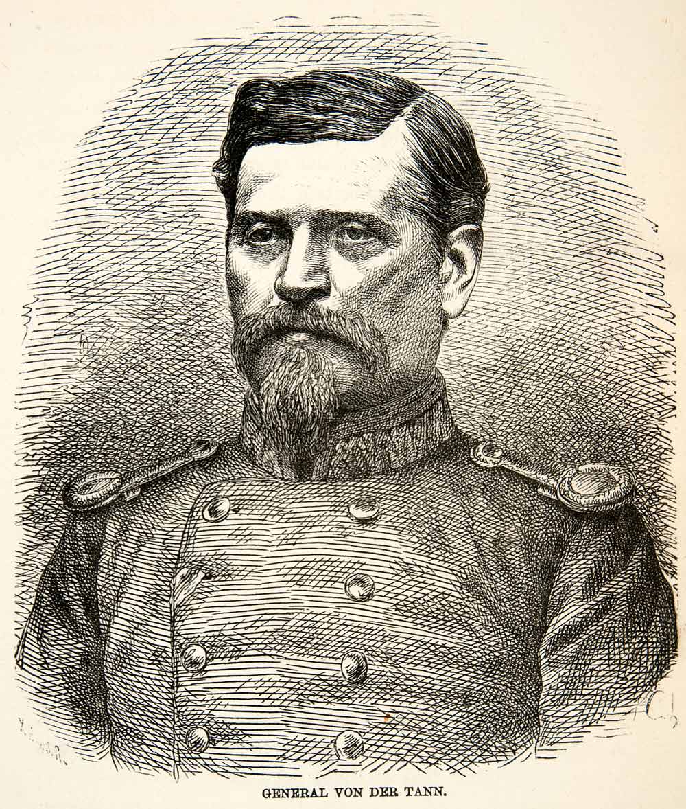 1871 Wood Engraving General Ludwig Freiherr Von Der Tann Franco Prussian XEF7