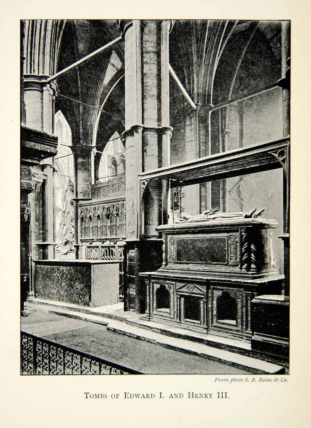 1902 Print Edward Henry Tomb King Westminster Abbey Church London Gothic XEFA1