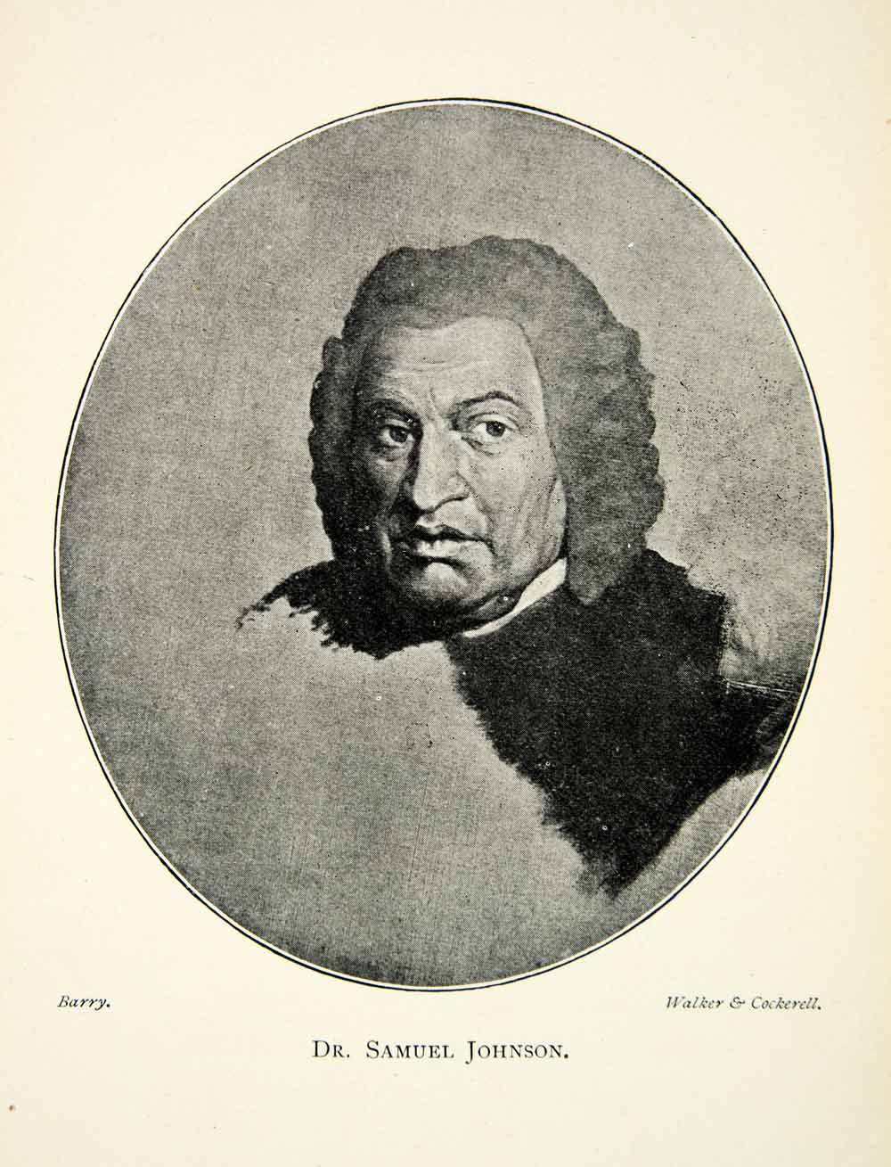 1902 Print Samuel Johnson England Author Anglican Tory Portrait Poet XEFA1