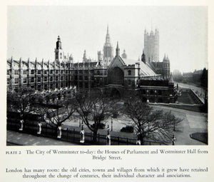 1951 Print Westminster London England Houses Parliament Hall Bridge Street XEGA2