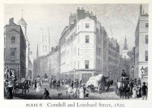 1951 Print Cornhill Lombard Street Ward London England Carriage Horse XEGA2