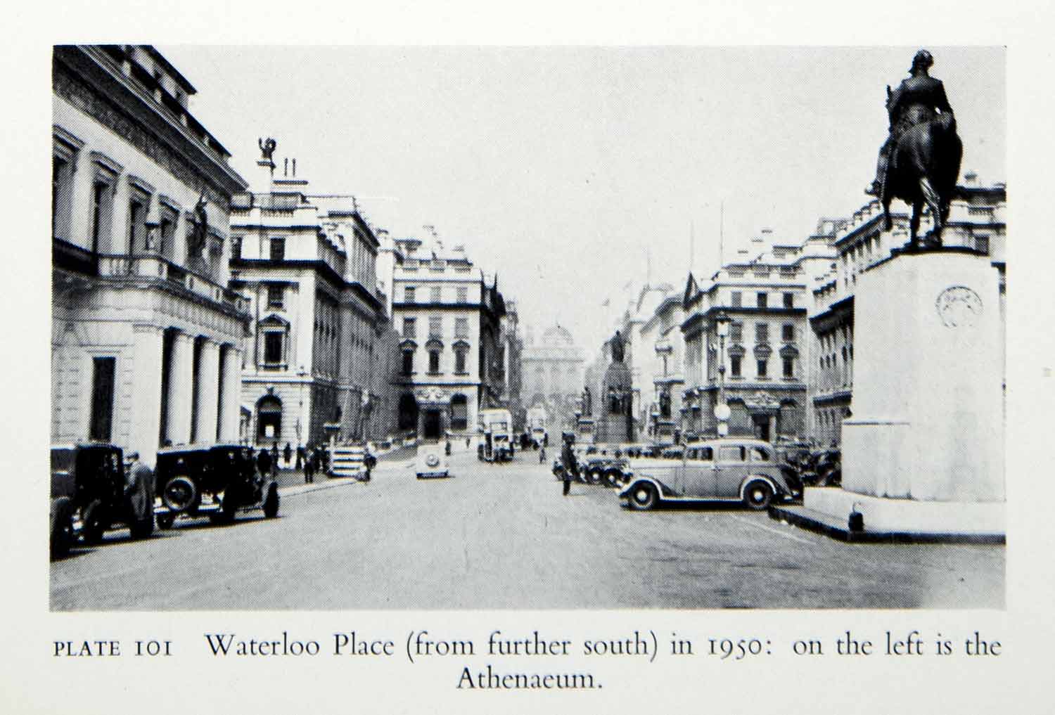 1951 Print Waterloo Place Westminster London England Athenaeum Clubhouse XEGA2