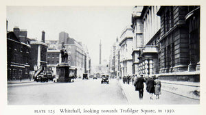 1951 Print Whitehall Street Road Westminster London England Trafalgar XEGA2