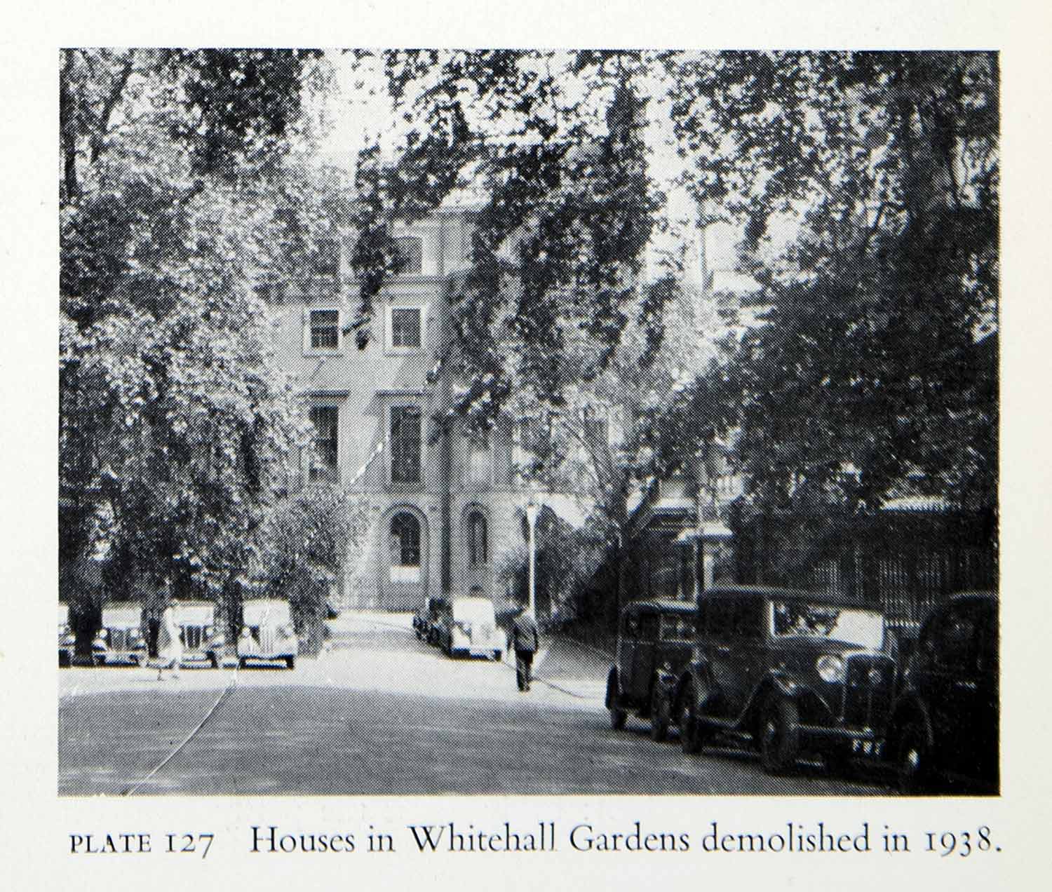 1951 Print Whitehall Gardens Westminster London England Houses XEGA2
