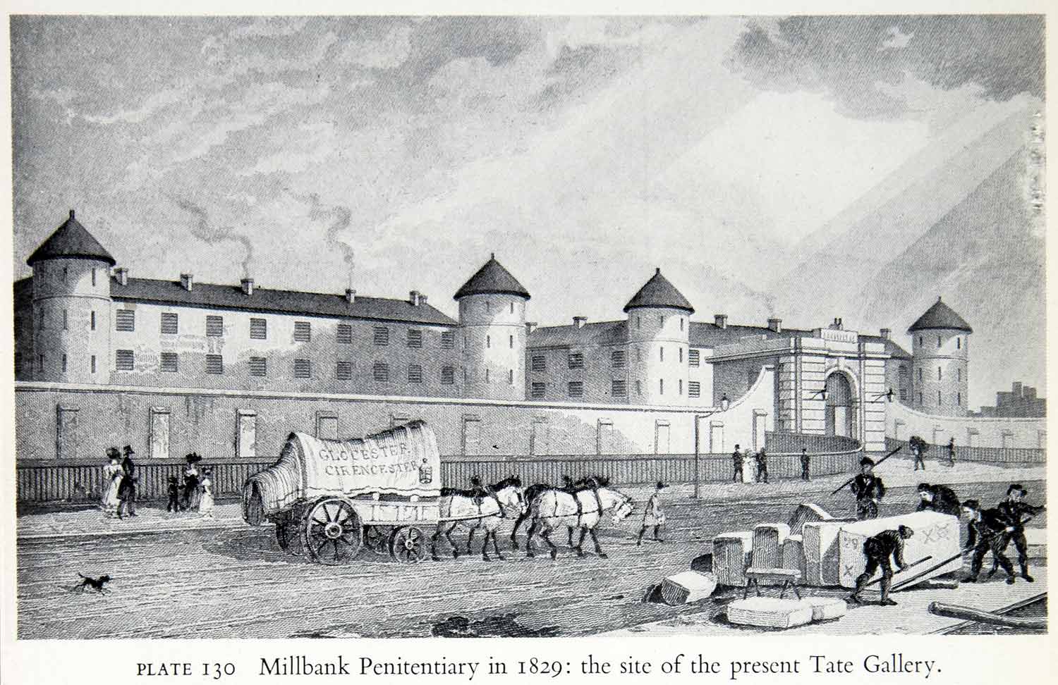 1951 Print Millbank Prison Penitentiary Pimlico London England Tate XEGA2