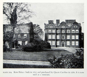 1951 Print Kew Palace Gardens London England Queen Caroline Museum British XEGA2