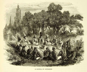 1883 Wood Engraving Council Janizaries Janissaries Infantry Musketeer XEGA3