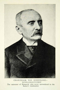 1915 Print Chancellor Von Hohenlohe-Schillingsfurst Germany Chlodwig XEGA6