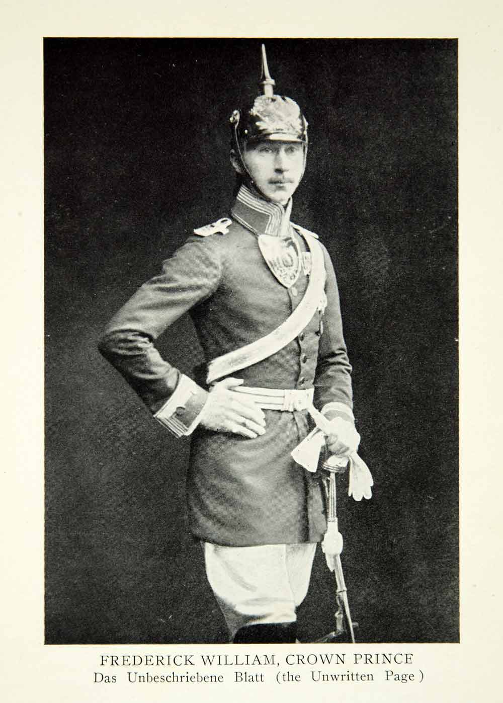 1915 Print Frederick William Victor Wilhelm Prince Prussia Uniform Costume XEGA6