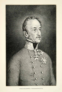 1905 Print Alfred I Field Marshal Windischgratz Austrian Officer Military XEGA8