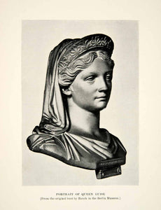 1896 Print Portrait Queen Louise Mecklenburg-Strelitz Prussian Royalty Art XEGA9