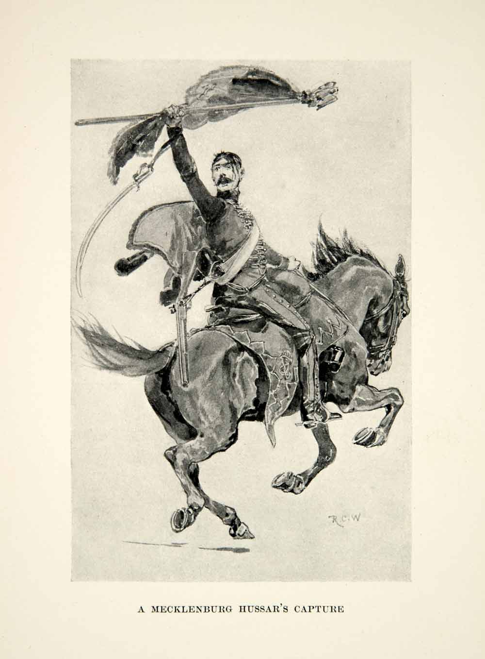 1896 Print Corton Woodville Napoleonic Wars Sixth Coalition Mecklenburg XEGA9