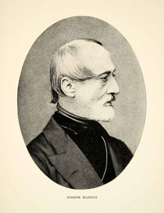 1903 Print Portrait Giuseppe Mazzini Italian Politician Journalist XEHA1