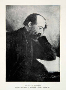 1914 Print Giuseppe Mazzini Portrait Politician Activist Europe Government XEHA2