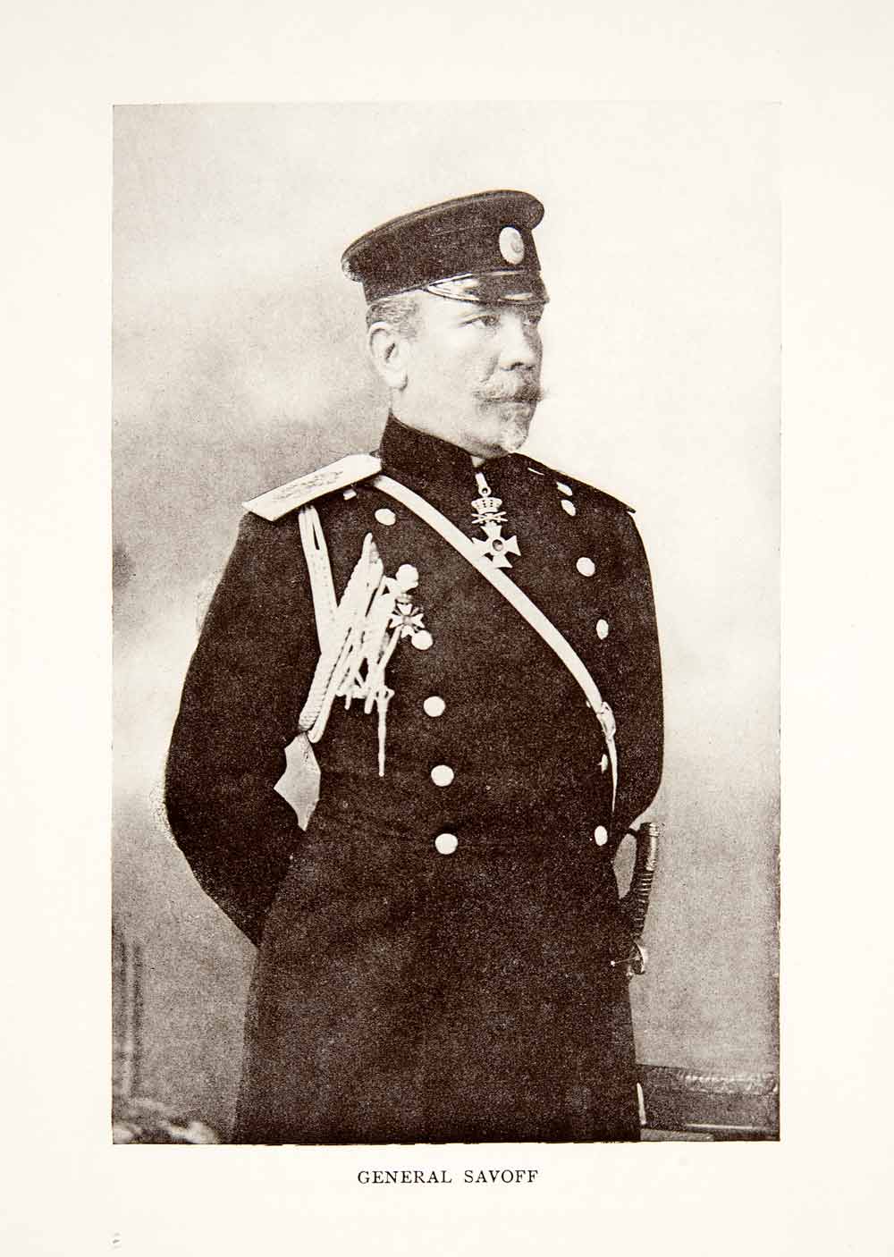 1913 Print General Mikhail Savoff Bulgarian Minister of War Uniform XEI7
