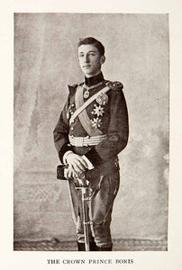 1913 Print Bulgaria Crown Prince Boris III Uniform Royal Sword Balkan War XEI7