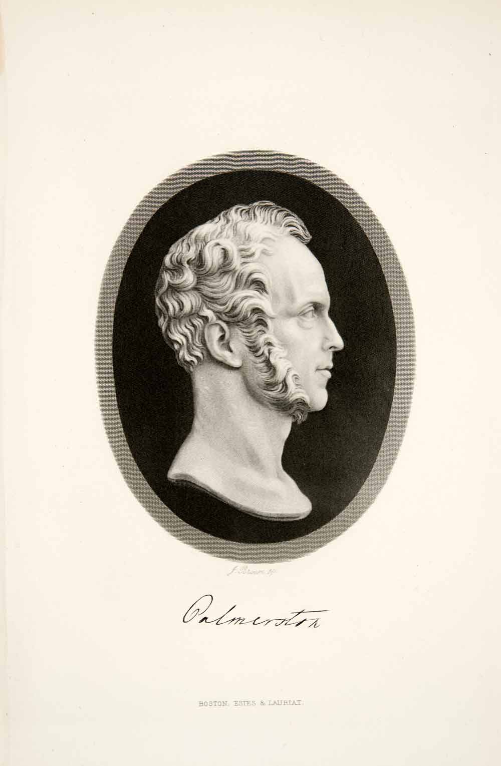 1881 Steel Engraving Lord Palmerston Portrait British Politician Prime XEI9