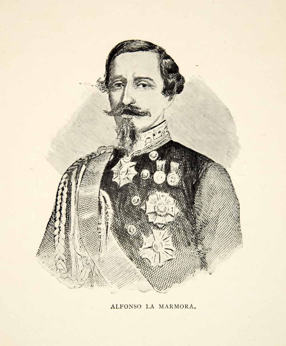 1900 Print Alfonso Ferrero La Marmora General Prime Minister Italy 6th XEIA2