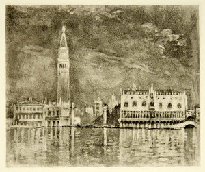 1905 Photogravure Campanile St. Mark's Square Venice Bell Tower Joseph XEJA6