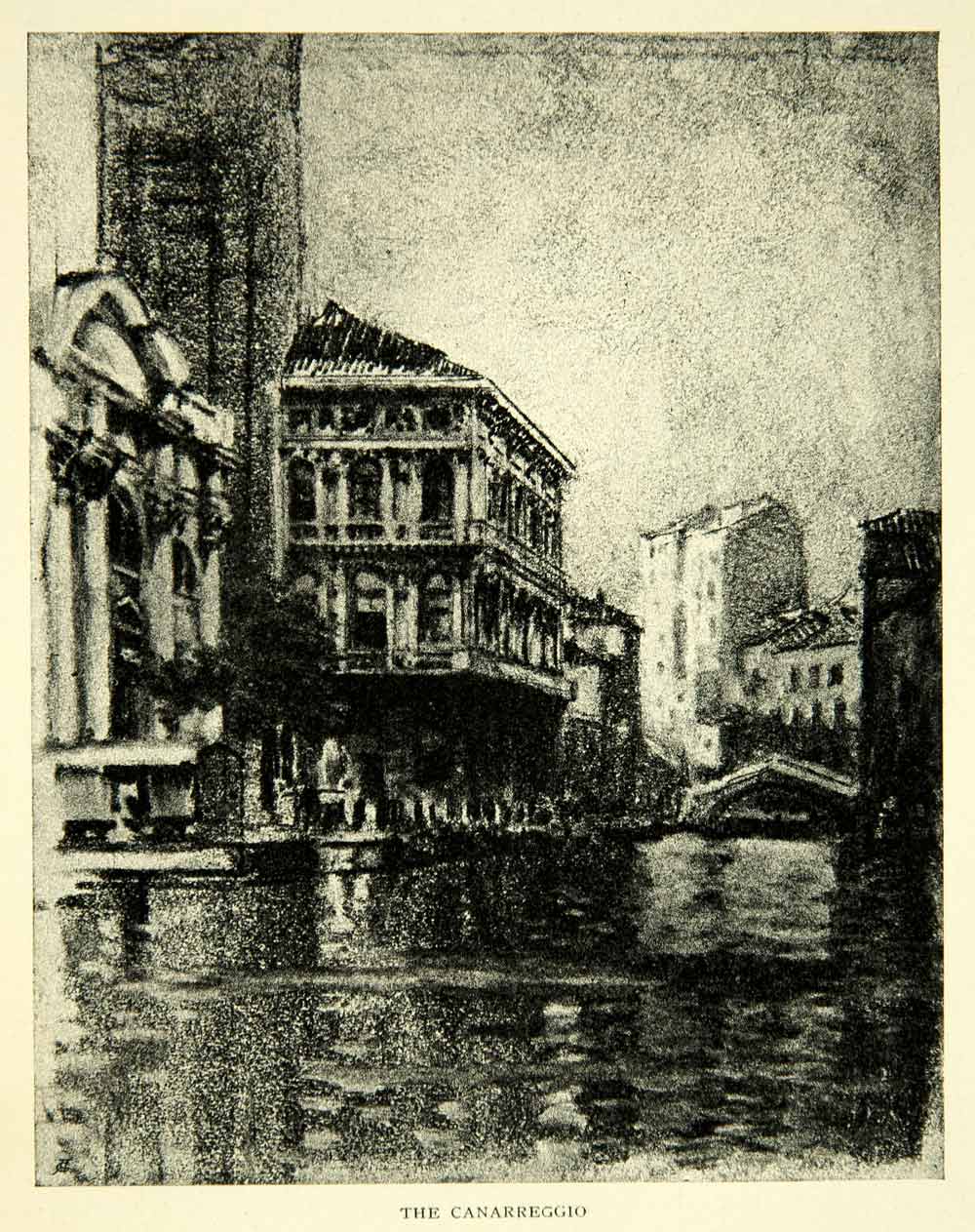 1905 Print Cannaregio District Venice Canal Joseph Pennell Art XEJA6