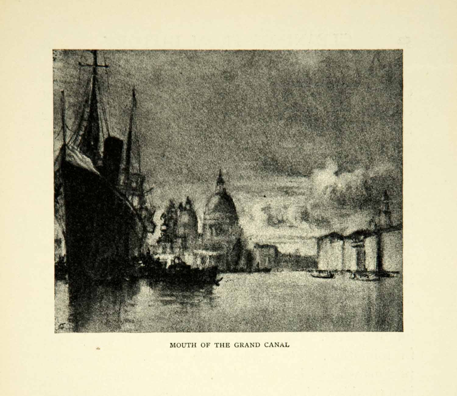 1905 Print Venice Italy Grand Canal Cana asso Cityscape Ship Joseph XEJA6
