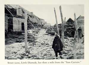 1951 Print Street Scene Cityscape Little Diomede Island Iron Curtain XEJA7