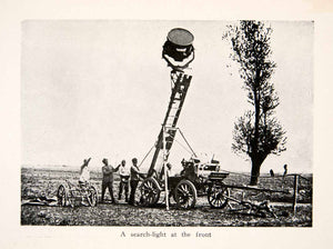 1918 Print Antique Romanian Searchlight Apparatus Contraption Historic XEK7