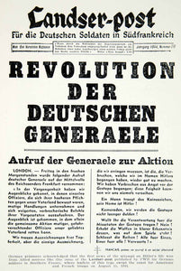 1946 Print Revolution Geman Hitler Landser Assasination Attempt Prisoners XEKA8