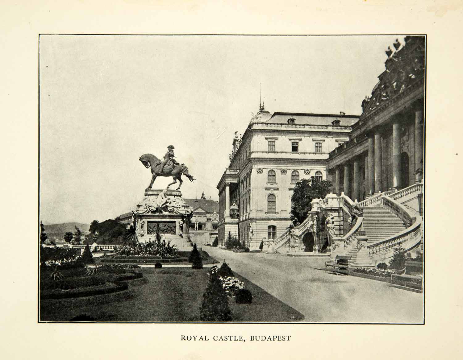 1907 Print Royal Buda Castle Budapest Hungary Historical Landmark Palace XEKA9