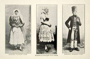 1907 Print Bohemian Costume Traditional Clothing Dress Eastern European XEKA9