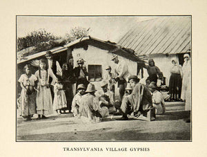 1907 Print Transylvanian Village Gypsies Roma Travelers Eastern European XEKA9