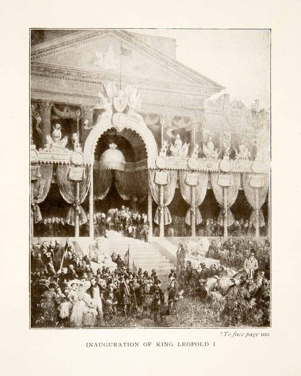 1914 Print Inauguration Leopold I King Belgians Belgium History National XEL2