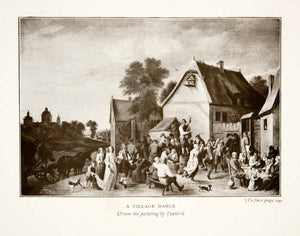 1914 Print A Village Dance Flemish Kermess David Teniers Younger Music XEL2