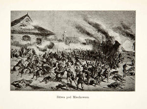 1906 Print Art Battle Miechow Malopolska Poland January Uprising Russian XEL8