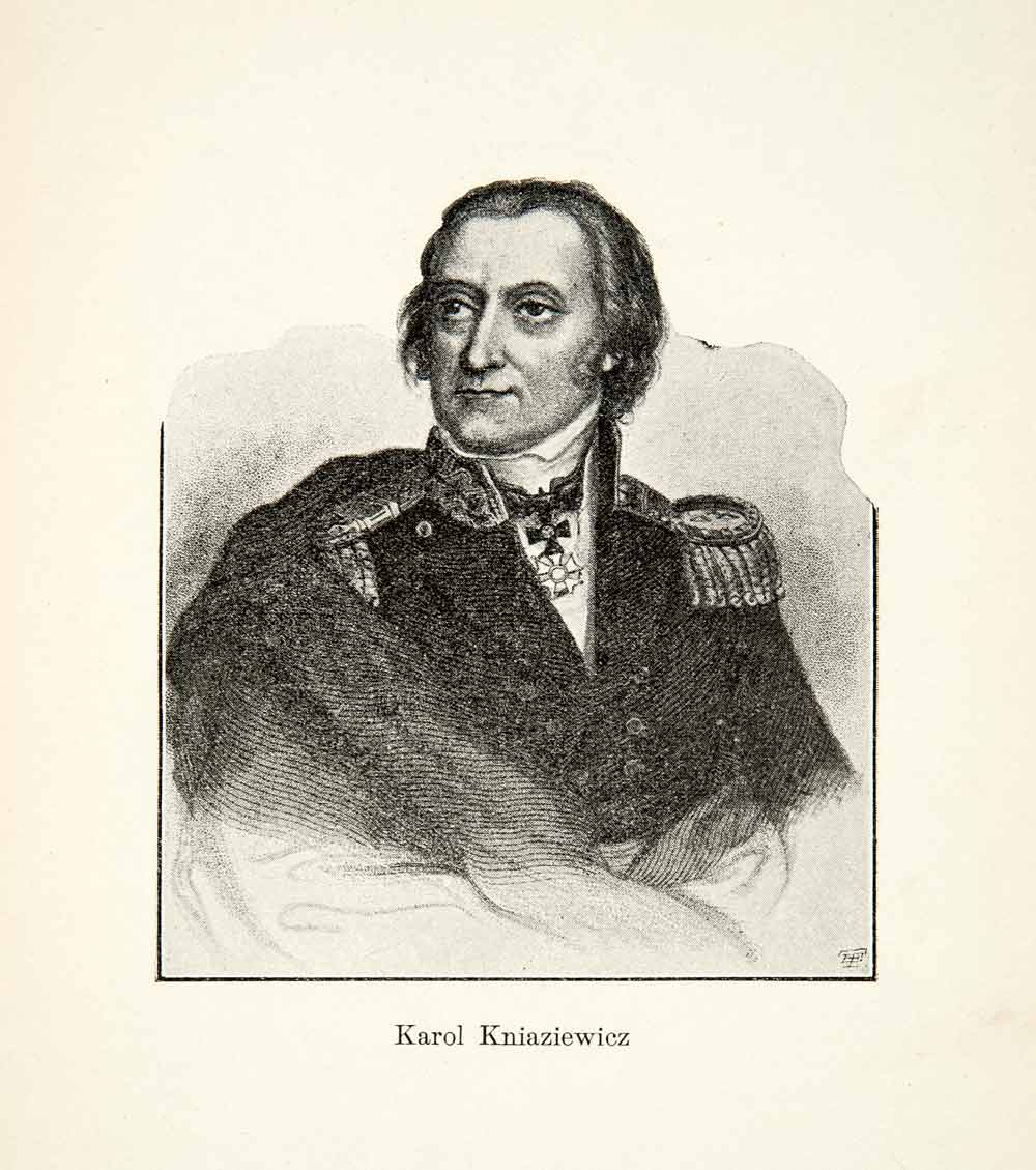 1906 Print Art Gen Karol Kniaziewicz Portrait Polish-Russian Napoleonic XEL8