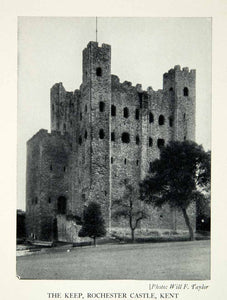 1938 Print Keep Rochester Castle Kent English Landmark Historical Will XELA6