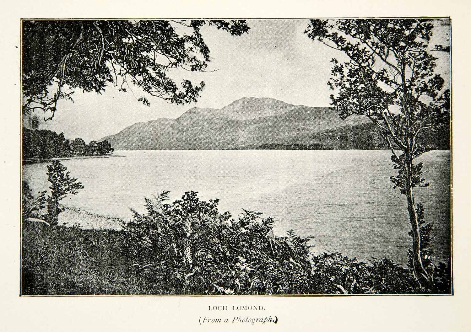 1907 Print Loch Lomond Lake Freshwater Scottish Highlands Scotland XELA7
